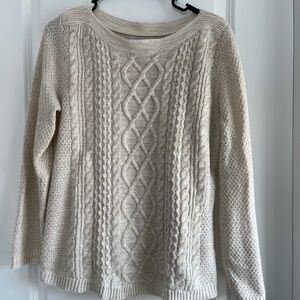 Croft & Barrow Beige Cable Knit Sweater